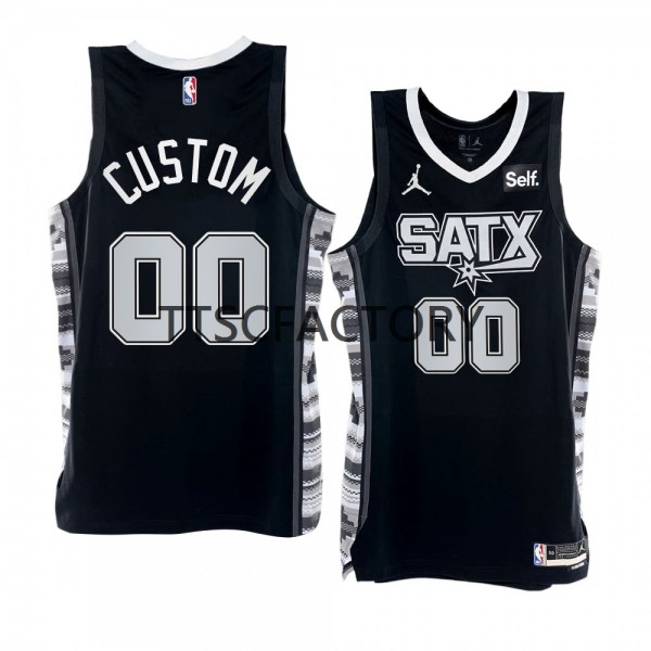 San Antonio Spurs Trikot Benutzerdefinierte Nike 2022-23 Statement Edition Schwarz Swingman - Herren San Antonio Spurs Trikot Benutzerdefinierte Nike 2022-23 Statement Edition Schwarz Swingman - Herren